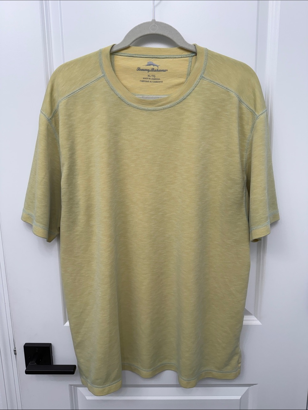 Tommy Bahama Short Sleeve Crew Tee in Soft Yellow